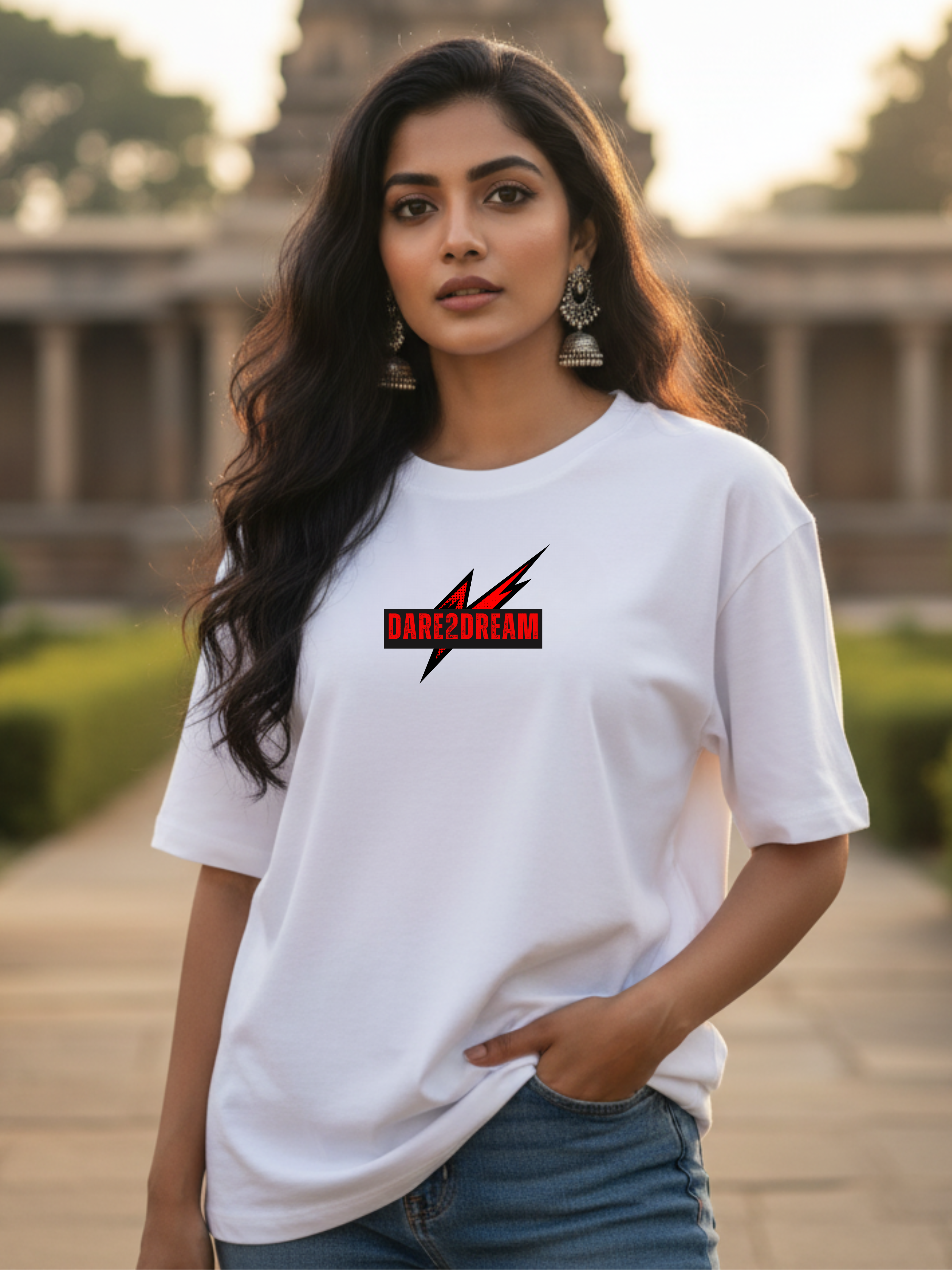 Epic Seiya French Terry French Terry Oversized Streetwear White T-Shirt