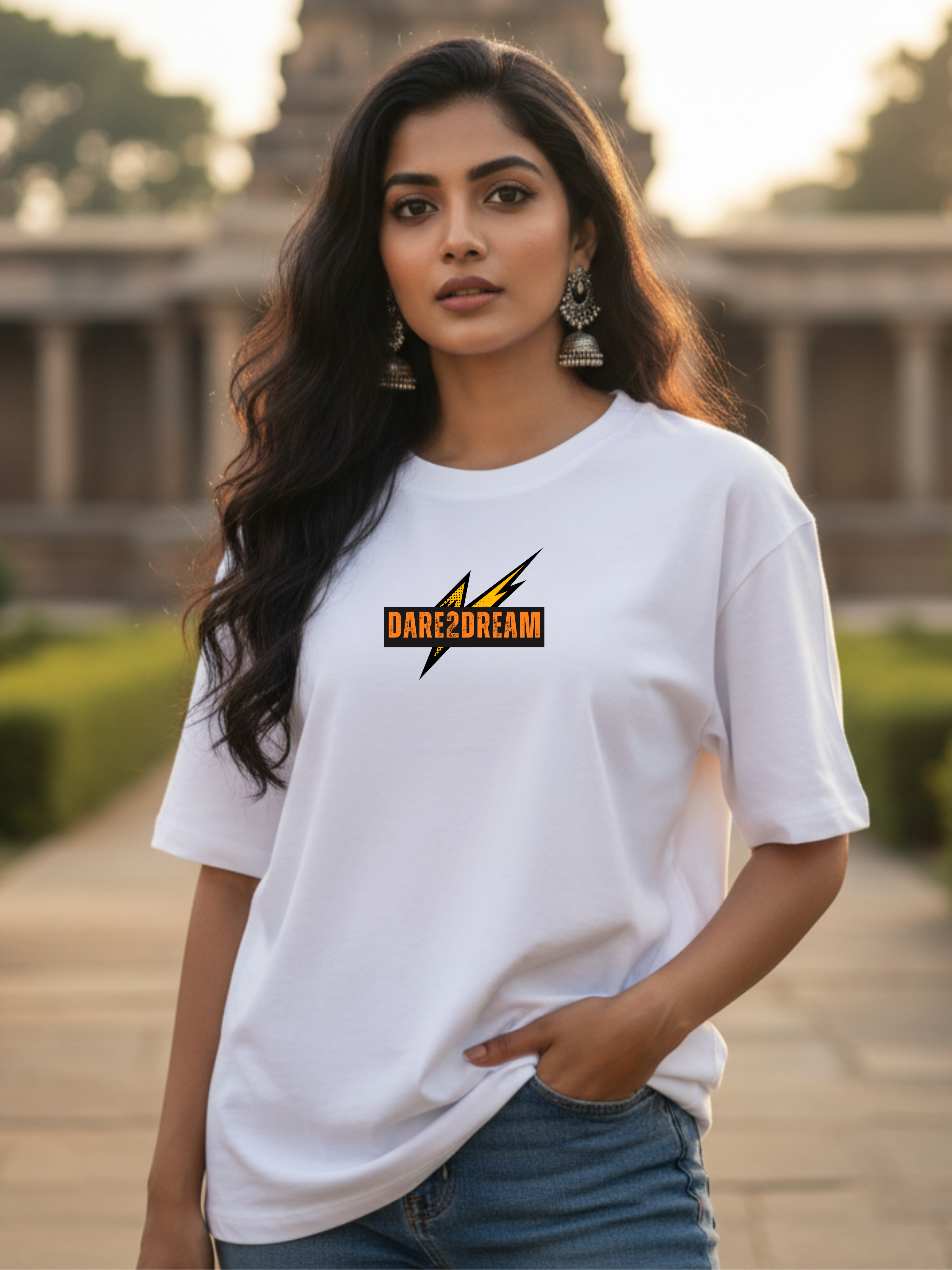 Saint Seiya Spirit French Terry Oversized White T-shirt